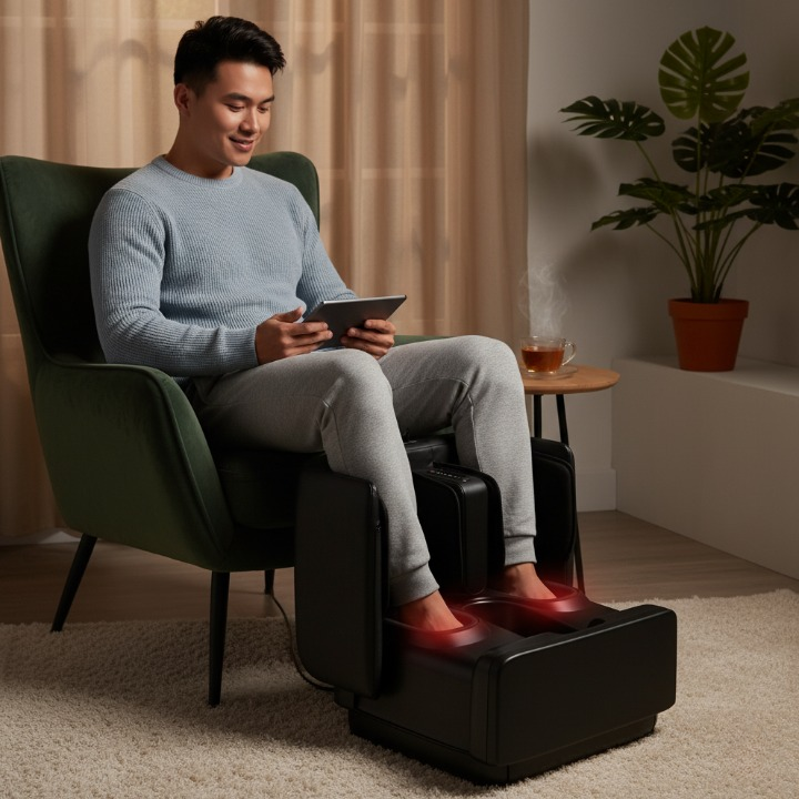 מכשיר עיסוי עות'מאני OTToman - עם 5 פונקציות + חימום - להקלה מיידית בכאבי צוואר וגב