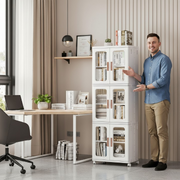 ארון גלגל פלסטיק מתקפל, עם גלגלים 3 קומות (155.5*53*36) דגם לונדון