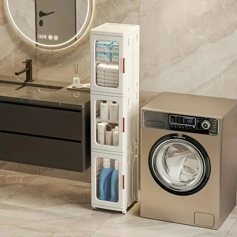 ארון אחסון צר רב תכליתי שלוש קומות דגם מילאנו