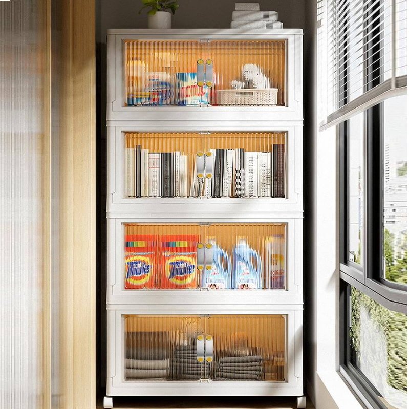 ארונית אחסון עם מכסים ודלתות-דגם פאריס