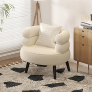 GNDI | כורסא בוקלה מודרנית בצבע לבן