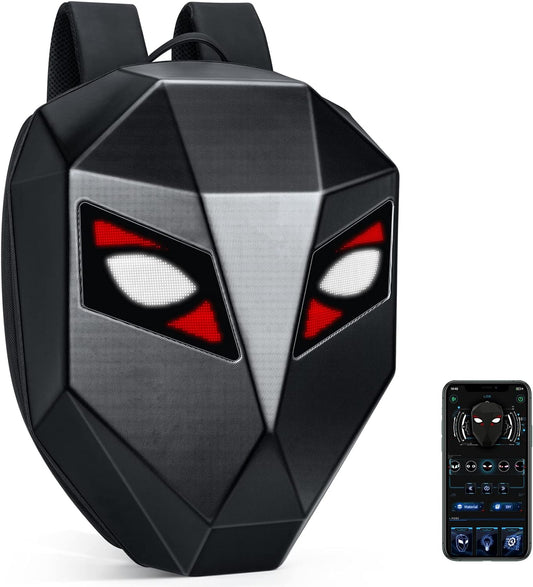 תיק גב לאופנוע LED עם מסך ניתן לתכנות וצבע מלא, עמיד למים (48×18×36 ס”מ)