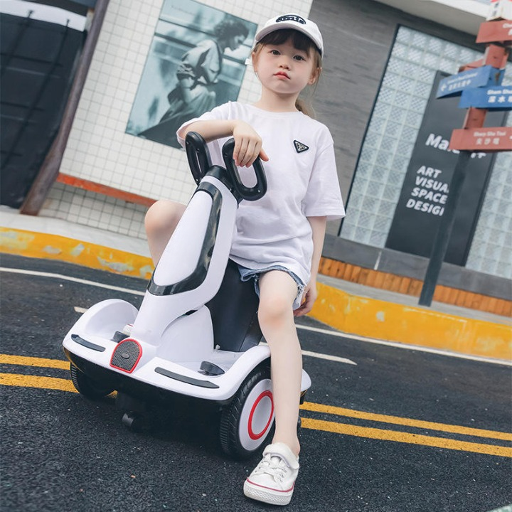 בימבה חשמלית לילדים עם שלט רחוק, מוזיקה, אורות בצבע לבן