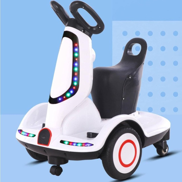 בימבה חשמלית לילדים עם שלט רחוק, מוזיקה, אורות בצבע לבן