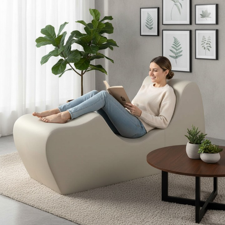 כורסת לסלון, ארגונומי להרפיה טובה יותר, כולל כרית , ללא צורך בהרכבה מבית ADMONA