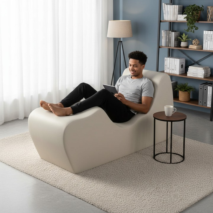 כורסת לסלון, ארגונומי להרפיה טובה יותר, כולל כרית , ללא צורך בהרכבה מבית ADMONA