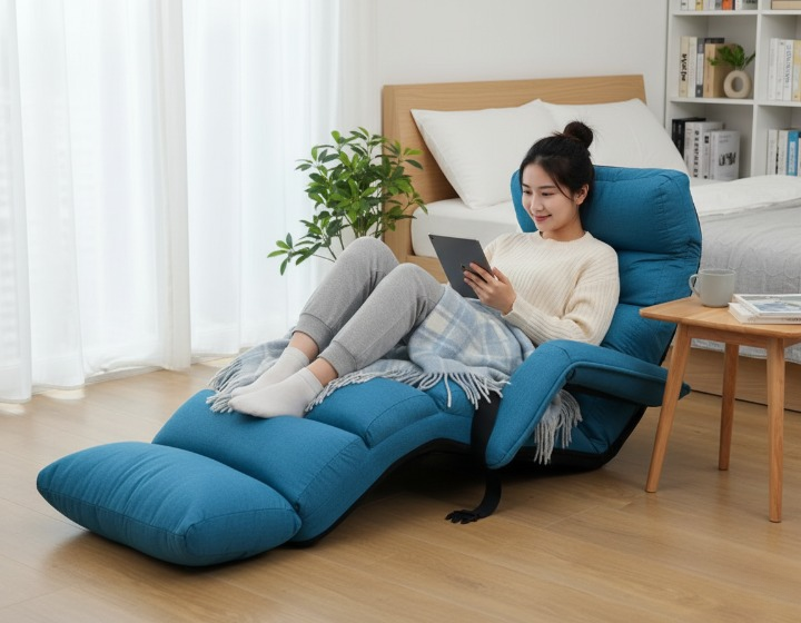 מיטה מתקפלת עם 6 מצבים מתכוונים, עם משענת