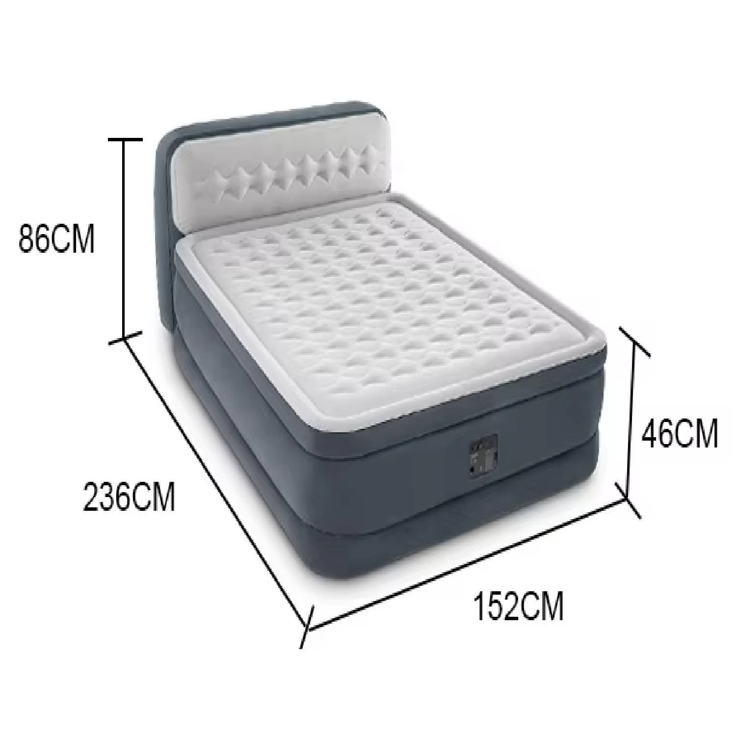 מזרון זוגי מתנפח כולל משאבה ומשנת לראש (152*236 ס"מ) - INTEX