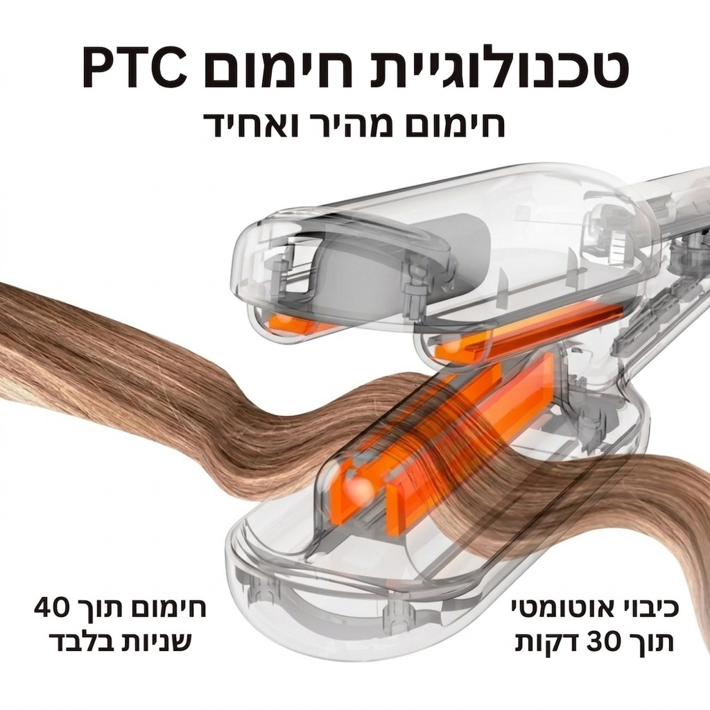 ברזל מקצועי לסלסל שיער