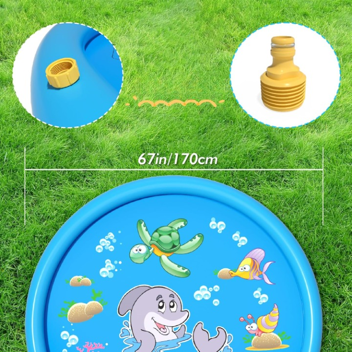 שטיח משחק מתנפח משפריץ מים 