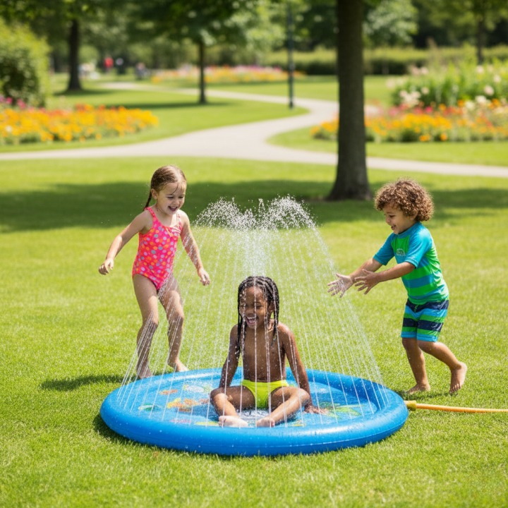 שטיח משחק מתנפח משפריץ מים 