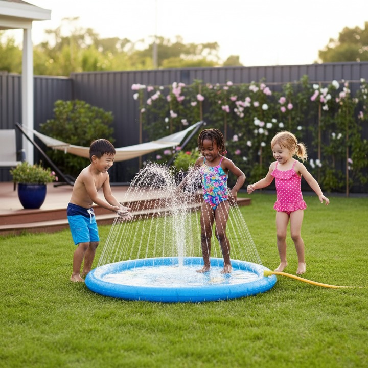 שטיח משחק מתנפח משפריץ מים 