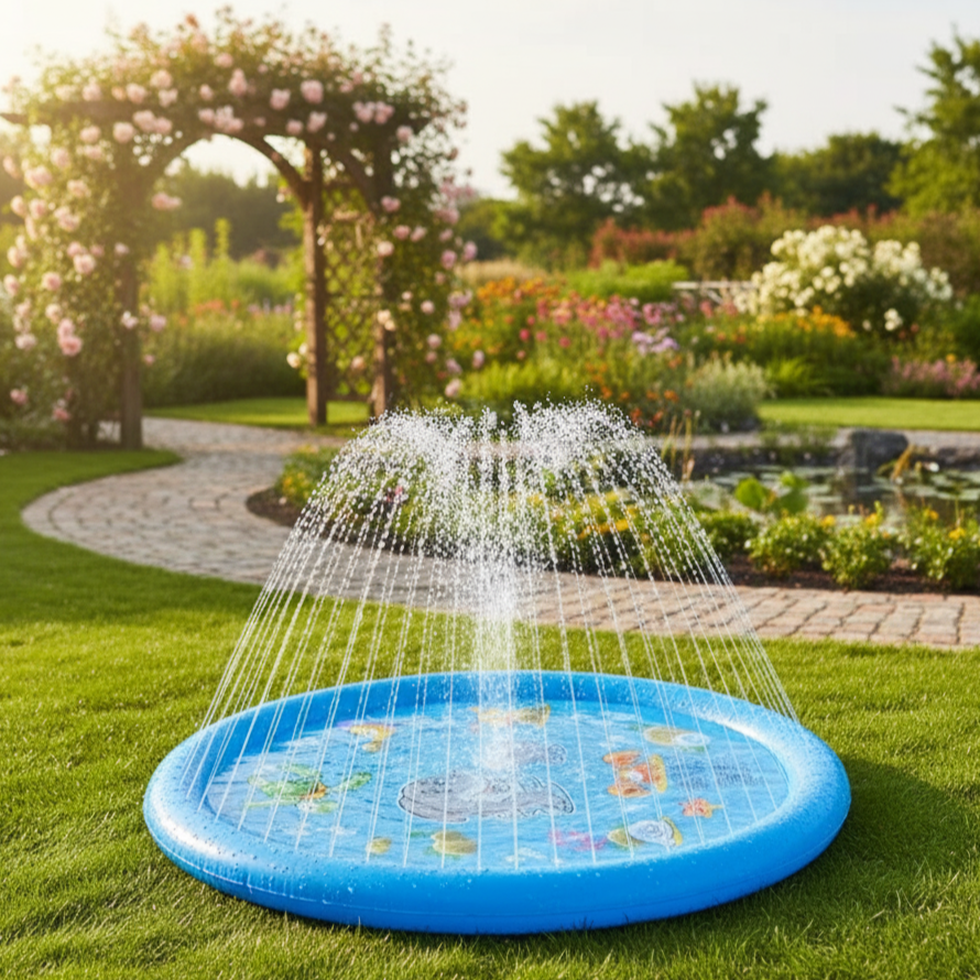 שטיח משחק מתנפח משפריץ מים 