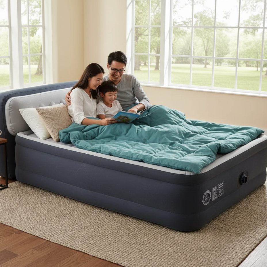 מזרון זוגי מתנפח כולל משאבה ומשנת לראש (152*236 ס"מ) - INTEX