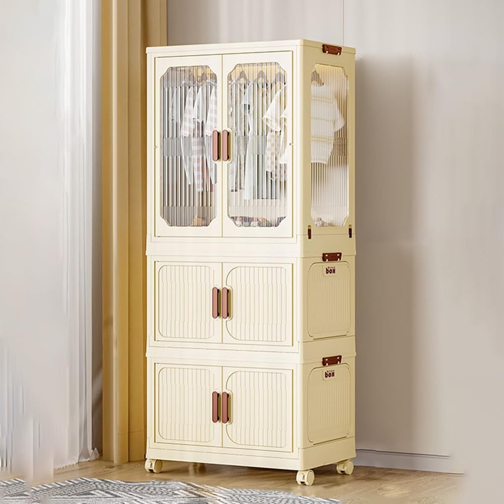 ארון תלייה חדשני מפלסטיק עם גלגלים דגם EazyBox (156*68.5*43 ס"מ)