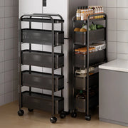 ארון שרות למטבח עם גלגלים במגוון גדלים, בצבע שחור
