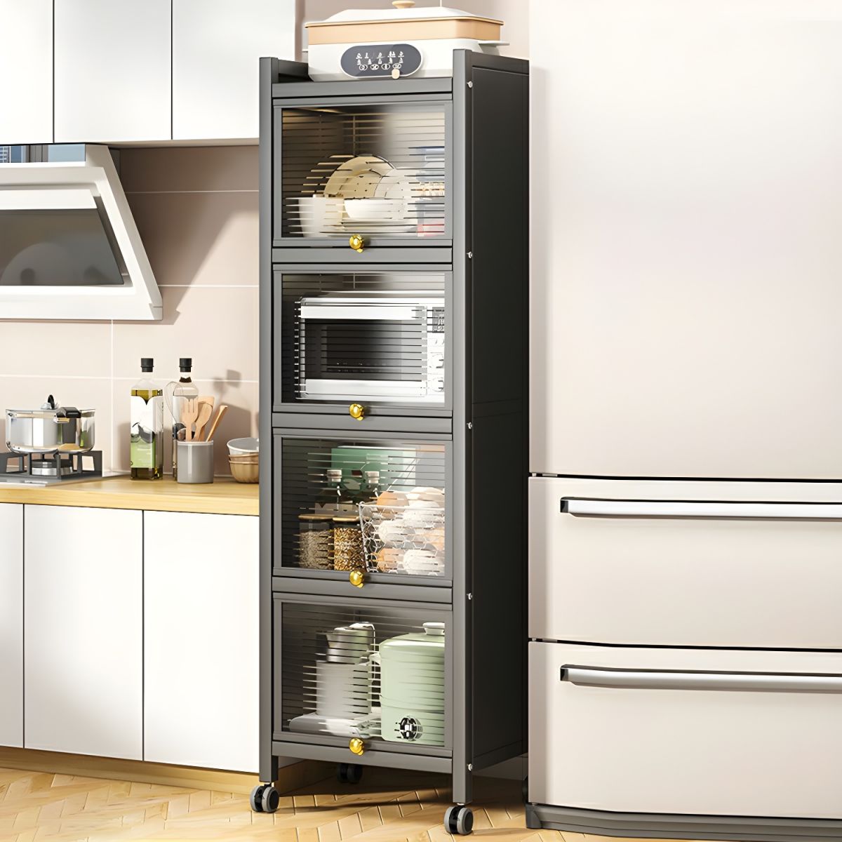 ארון אחסון צר 5 קומות (152*36*40 ס"מ) דגם מארסיי