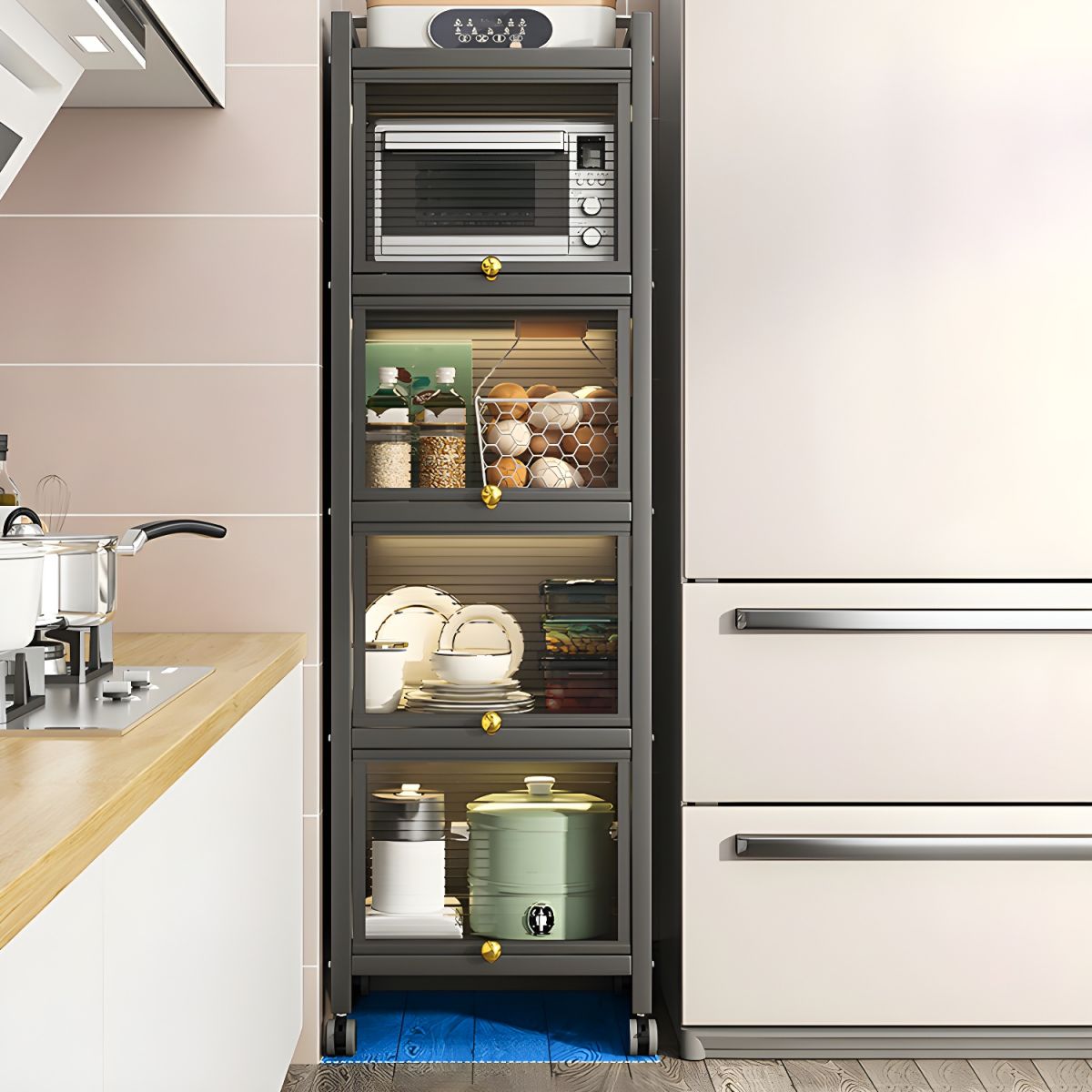 ארון אחסון צר 5 קומות (152*36*40 ס"מ) דגם מארסיי