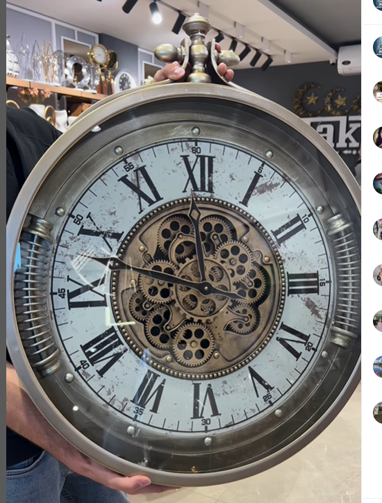 מגוון שעוני קיר ענקיים מעוצבים ומיוחדים עשויים ממתכת