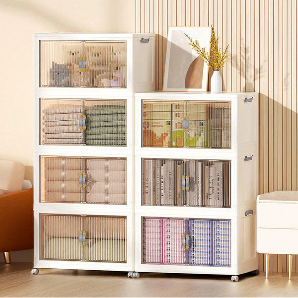 ארונית אחסון עם מכסים ודלתות-דגם פאריס