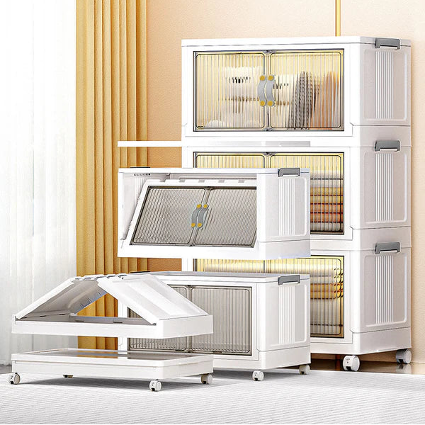 ארונית אחסון עם מכסים ודלתות-דגם פאריס