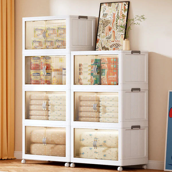 ארונית אחסון עם מכסים ודלתות-דגם פאריס