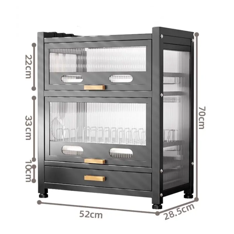 מיבש כלים חדשני עם שתי מגירות ומדף נשלף (70*28.5*52)