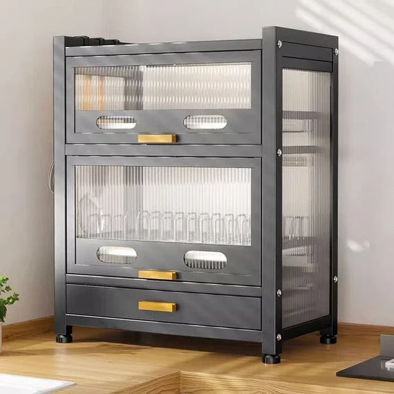 מיבש כלים חדשני עם שתי מגירות ומדף נשלף (70*28.5*52)