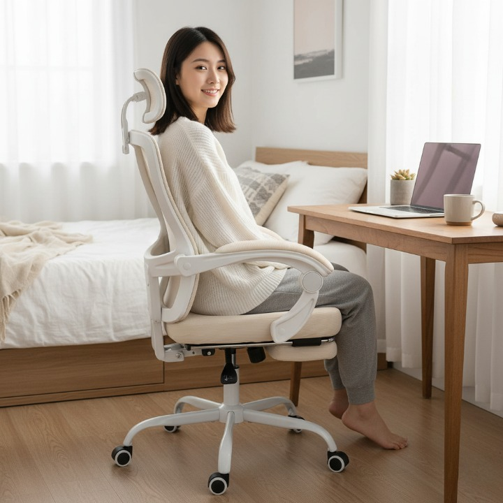 כסא משרדי ארגונומי מתכוונן, תמיכת מותניים מתכווננת דגם DR.COMFO