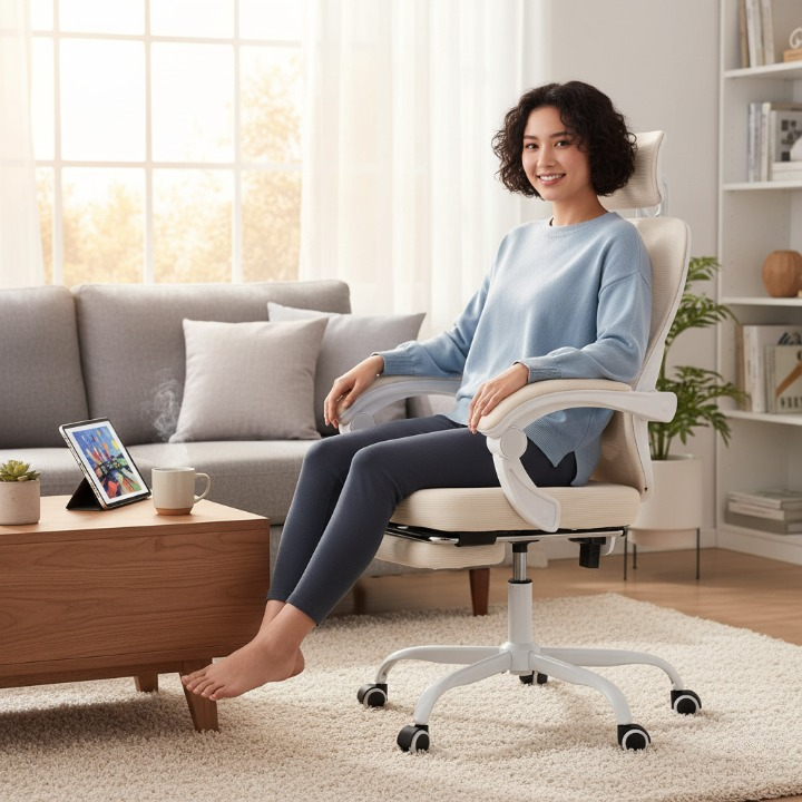 כסא משרדי ארגונומי מתכוונן, תמיכת מותניים מתכווננת דגם DR.COMFO