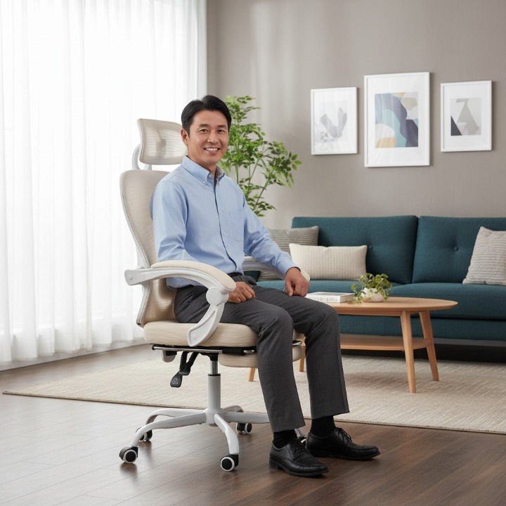 כסא משרדי ארגונומי מתכוונן, תמיכת מותניים מתכווננת דגם DR.COMFO