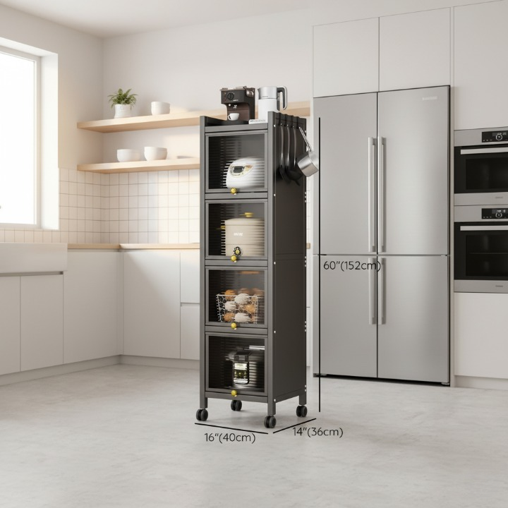 ארון אחסון צר 5 קומות (152*36*40 ס"מ) דגם מארסיי