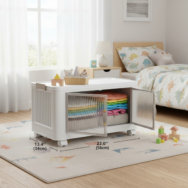 ארונית אחסון עם מכסים ודלתות-דגם פאריס