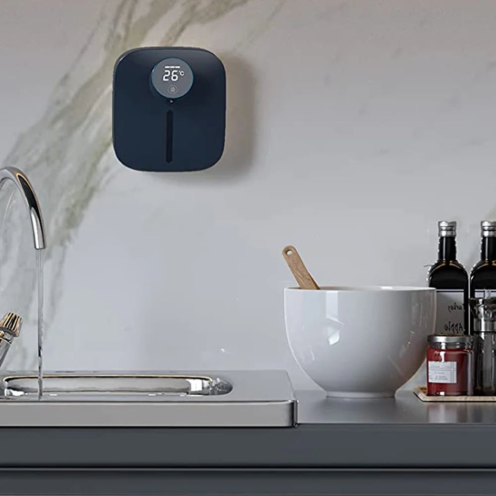 מתקן סבון ללא מגע חדשני (צבע כחול) מבית PLUZZ